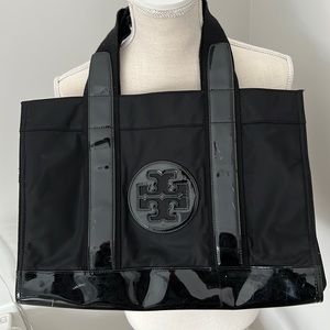 Tory Burch large tote. Used with marks, see photos. Price reflects condition.